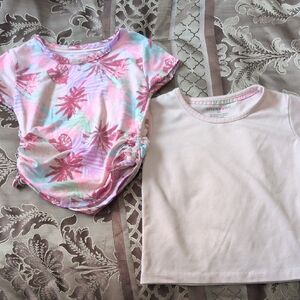 Pink and Tropical Kids Short Sleeve Tees Set